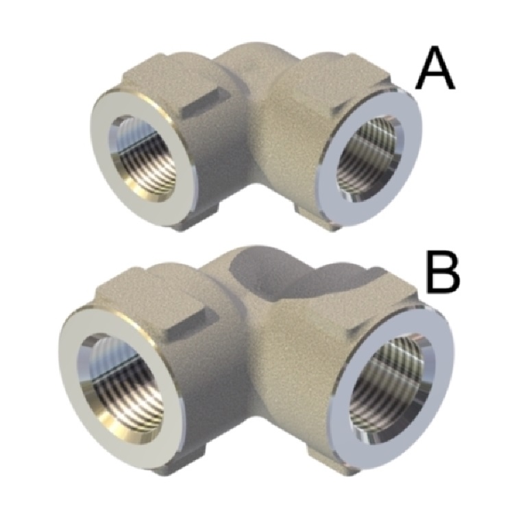 Угловые фитинги PA 600 бар, 3/8 Bsp (Г)