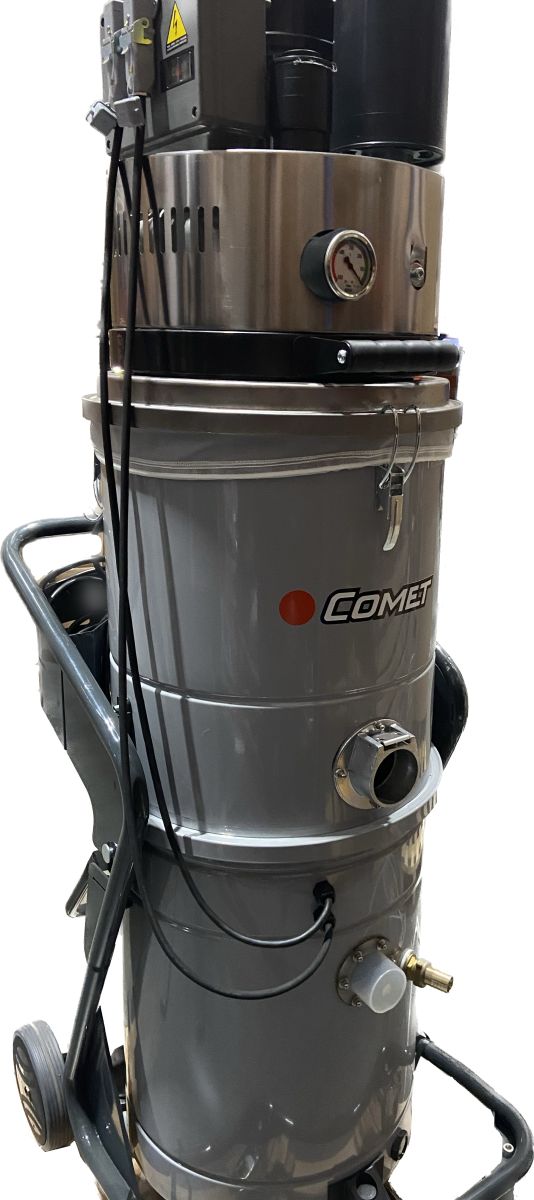 Пылеводосос индустриальный Comet CVI-A 1100 ST-OIL; 1- турбина; бак 100л (сталь); 380В; 3000 Вт