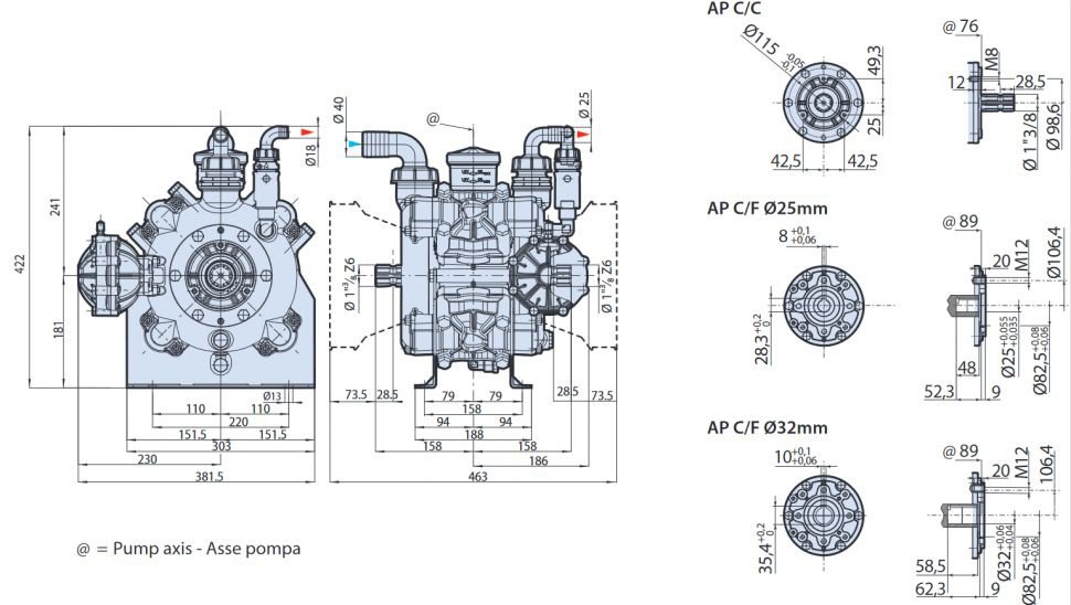 Мембранный насос AR 160 bp C/C, 1209