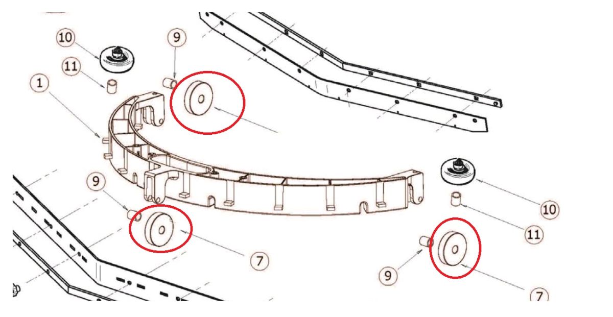 Колесо балки CPS 45 B/E 2810015300 (2810017200)
