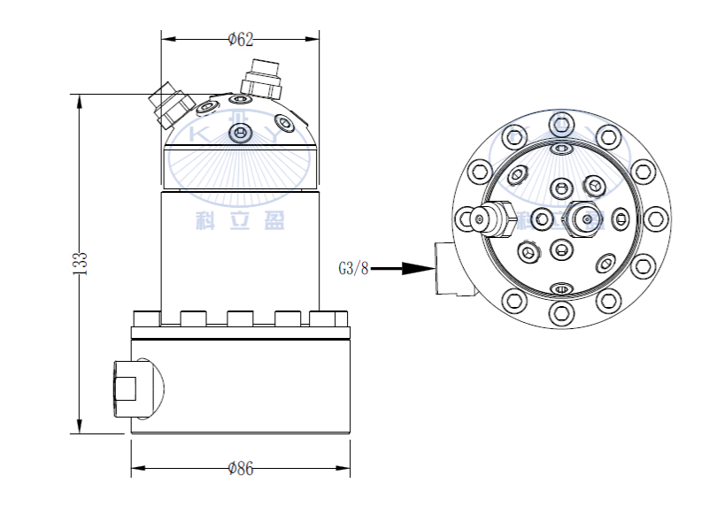 Насадка для мойки емкостей TCC5-2-1.0-120°-304SS- 3/8"BSPP