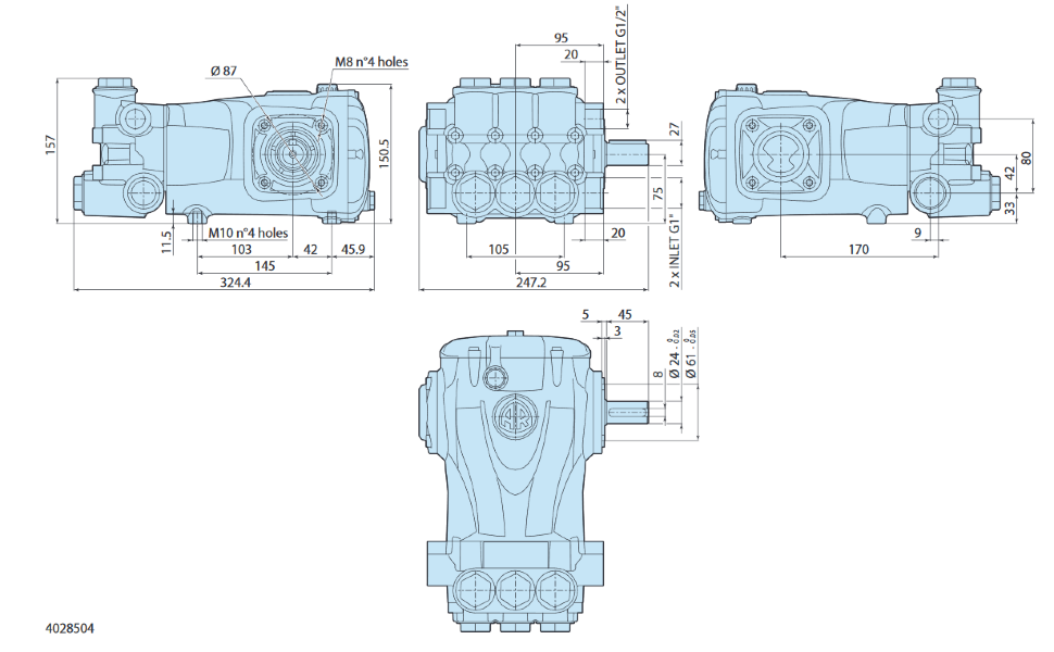 Насос Annovi Reverberi RGP 70.15 N