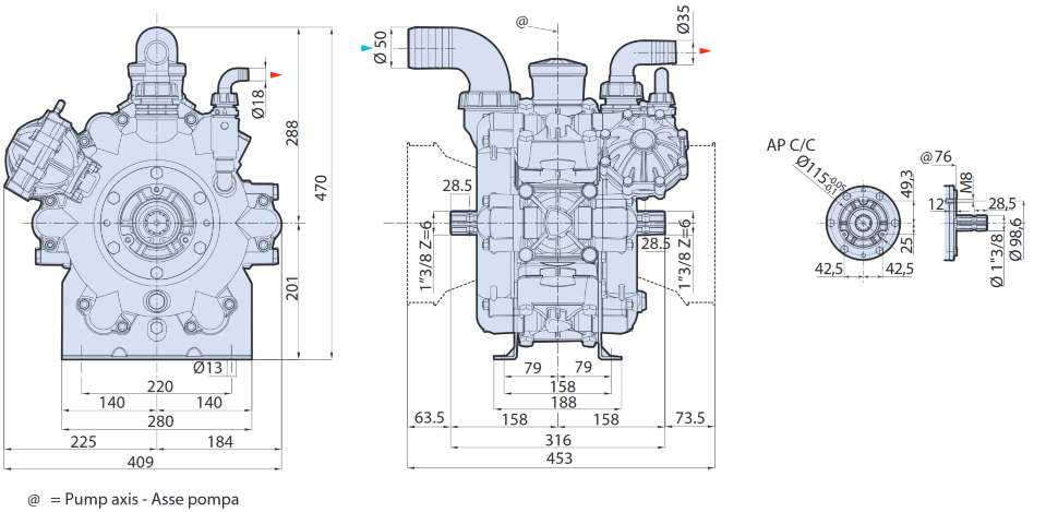 Мембранный насос AR 215BP арт.32042