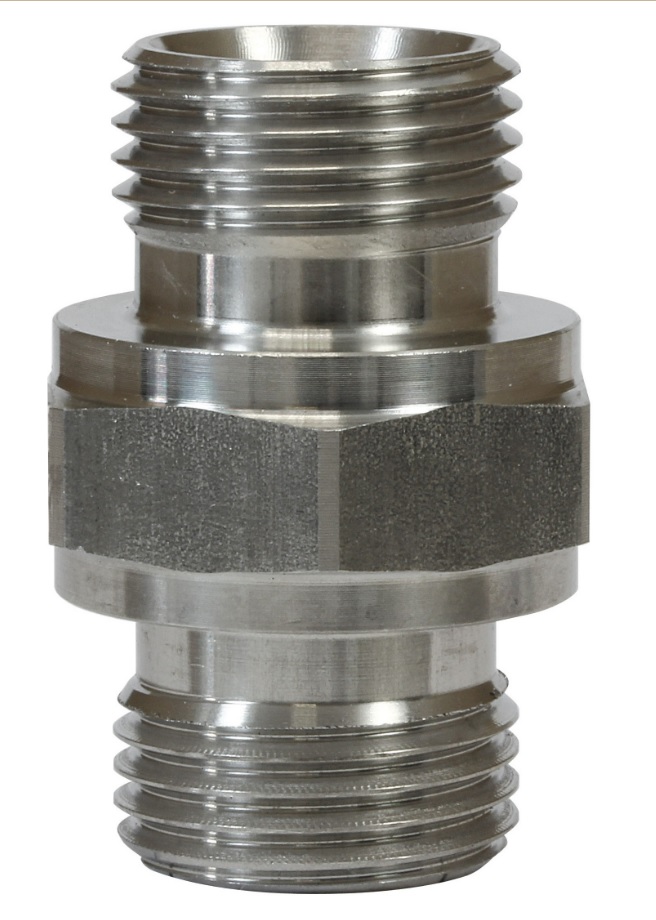 Переходник штуцер 3/8"; штуцер 3/8" BSP (нерж); 500 бар
