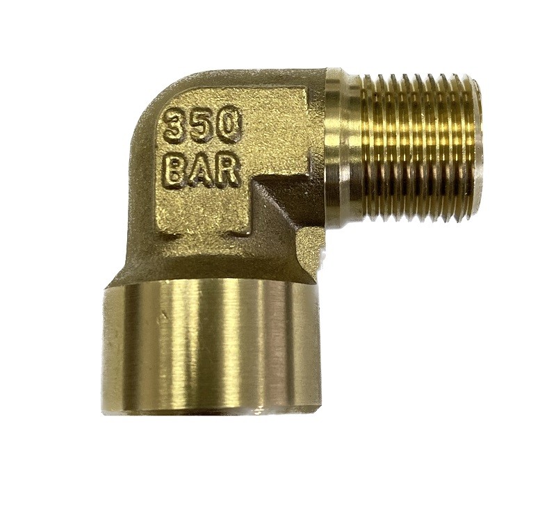 Переходник (угловой) 3/8внут - 3/8внеш,350bar, латунь