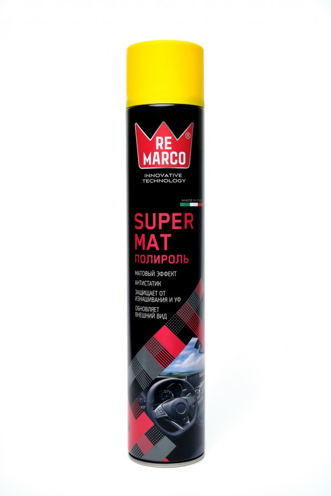 Полироль для пластика матовый Re Marco "SUPER MAT" Лимон RM-823, 750 мл.