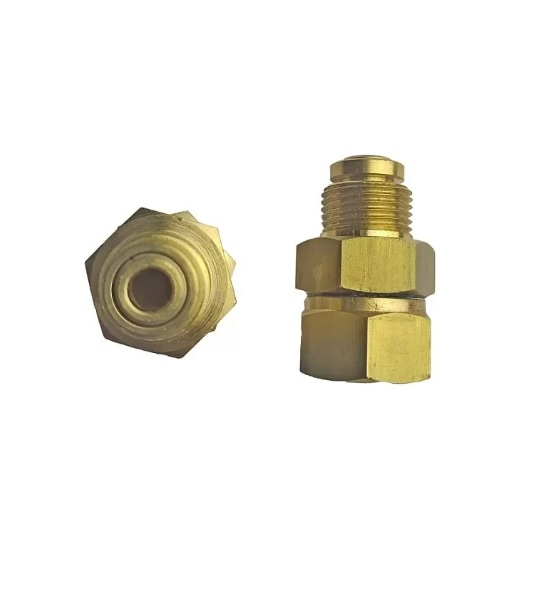 Поворотное устройство прямое для пистолета (латунь) 3/8"ш-3/8"г