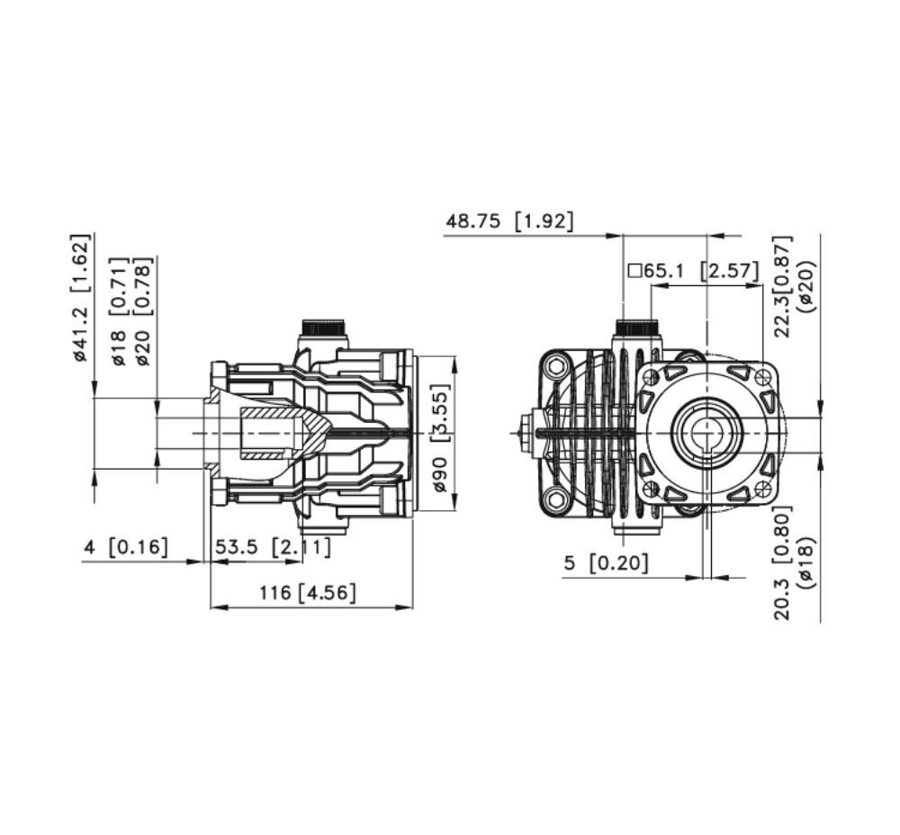 Редуктор RTA155 для Poly2120VA(Honda 3/4')