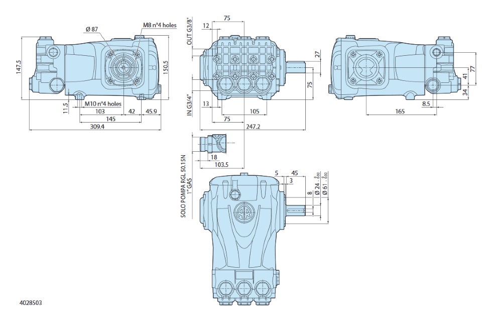 Насос Annovi Reverberi RG 30.25 N