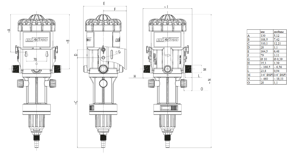 Дозирующий насос Mixtron MX P022