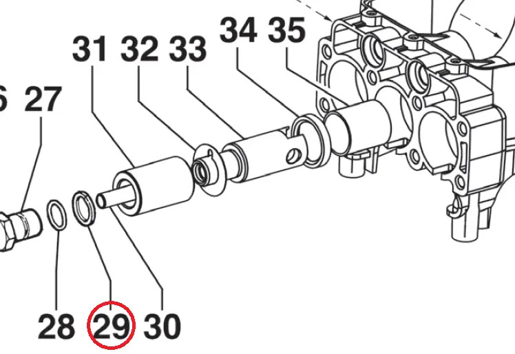 Уплотнительное кольцо для насоса YA150 02,62X17,13 SP1,5