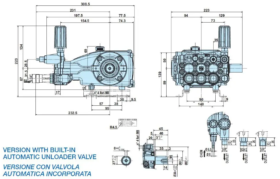 Насос Interpump Evolution E3B2515 с регулятором