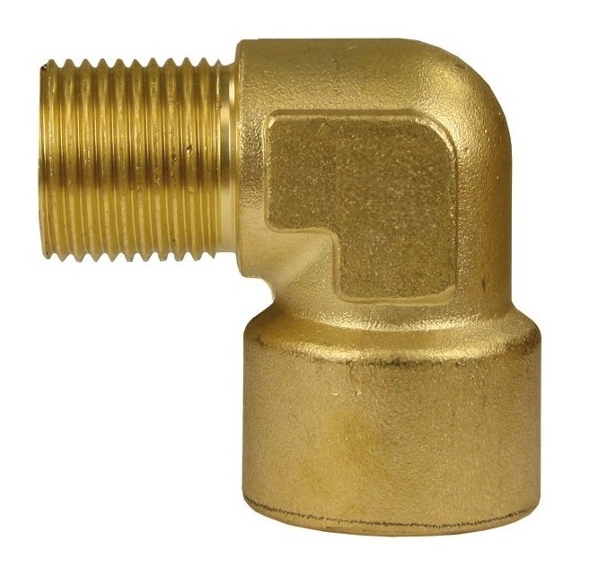 Переходник (угловой) 1/4внут - 1/4внеш, 350bar, латунь