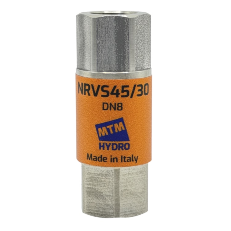 Обратный клапан MTM NRVS45/30, 1/4", 30 л/мин, нерж.сталь
