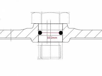 Болт M12X1,5 CH19 насоса BP, P, APS, IDS