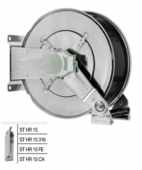 Барабан авто. безопасное сматывание для рук. дл. 15м 1/2" (нерж.) 1/2"ш. 1/2"ш.200 бар