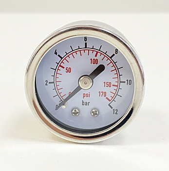 Манометр 0-12 бар, 1/8"M ,40 мм, вход сзади